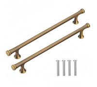 Rummyluck 2 Pack Antique Brass Kitchen Cupboard Handles 192mm (Type 14)