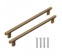 Rummyluck 2 Pack Antique Brass Kitchen Cupboard Handles 192mm (Type 16)