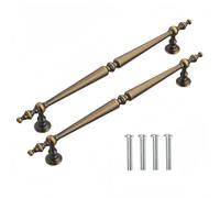 Rummyluck 2 Pack Antique Brass Kitchen Cupboard Handles 192mm (Type 17)