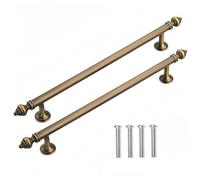 Rummyluck 2 Pack Antique Brass Kitchen Cupboard Handles 192mm (Type 18)