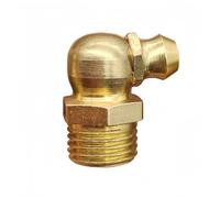 Rummyluck Brass 90 Degree Grease Nipple Fittings M6x1.0mm Hydraulic Grease Fitting Accessories 10 pcs
