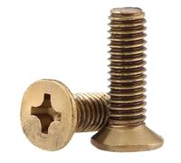 Rummyluck Brass Cross Flat Head Machine Screws M5x25mm (10 pcs)
