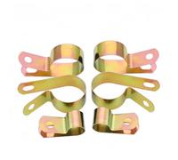 Rummyluck Carbon Steel Zinc Plated R Type Clip Clamps 8mm for Conduit, Cable, Hose, Pipe (10 pcs)
