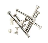 Rummyluck Chicago Screws Leather Rivets Nickel Plated Button Head Binding Screw Posts M5x25mm (20 pcs)