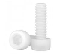 Rummyluck Hex Socket Head Cap Screws Bolts Nylon Plastic Machine Screws M4x20mm (40 pcs)