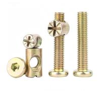 Rummyluck M8x90mm Furniture Nuts and Bolts Set, Hex Socket Screw with Barrel Nuts for Furniture Cots Beds Crib (10 pcs)