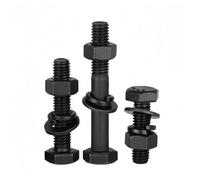Rummyluck Nuts and Bolts Assortment, Partially Threaded Hex Bolts M10x65mm and Nuts and Flat/Spring Washers Kit (3 Set)