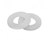 Rummyluck White Nylon Flat Washers Round Insulating Sealing Gasket M6x10x1.0 mm (100 pcs)