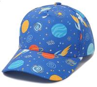 Rumnoke Children Baseball Hat Cartoon Sun Cap Kids Sport Visor Caps Adjustable Trucker Hats Blue Rockets
