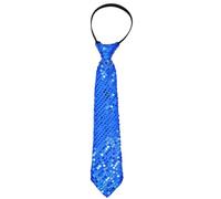 Rumnoke Kids Sequin Pre-Tied Necktie Child Adjustable Sparkle Neck Tie Glitter Ties for Dance Party Stage Performance Costume Navy