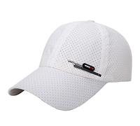 Rumnoke Mesh Quick Dry Baseball Cap Breathable Running Caps Adjustable Sports Buckle Hats White