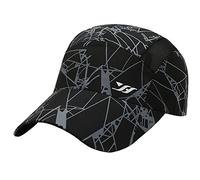Rumnoke Quick Dry Baseball Cap Breathable Sport Hat Adjustable Hat for Men Women Line Black
