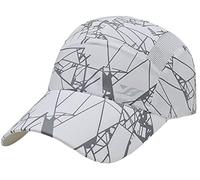 Rumnoke Quick Dry Baseball Cap Breathable Sport Hat Adjustable Hat for Men Women Line White