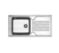 RUMO Elite Stainless Steel Kitchen Sink 1.0 One Single Large Deep Bowl Reversible Sinks with Drainer 1000 x 500mm Inset Life Time Warranty Includes Wastes & Plumbing Kit