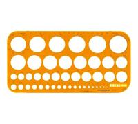 Rumold 341.010 Circle Template, 1 mm - 36 mm Circle Diameter, 260 mm Length, 130 mm Width, 1.6 mm Height