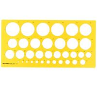 Rumold Circle stencil/2810 270 x 130 x 2 mm Orange Transparent Plastic