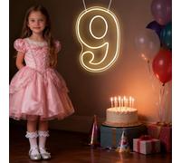 RumonZS LED Acrylic Light up Number, Decorative Transparent Light up Letters USB Powered Number Sign Light for Birthday, Night Light, Party, Anniversary, Home Decor, Wedding 11.8'' (number9)