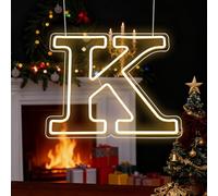 RumonZS Light Up Letters K LED Letters Lights Neon Sign 26 Alphabet 32 cm Decorative Lighted Alphabet for Wedding Party Birthday Bar Christmas Home Decor Letter Lights (Warm White)