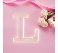 RumonZS Light Up Letters L LED Letters Lights Neon Sign 26 Alphabet 29 cm Decorative Lighted Alphabet for Wedding Party Birthday Bar Christmas Home Decor Letter Lights (Warm White)