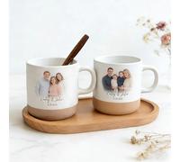 RumonZS Personalised Mug with Photo & Text-One Watercolor Photograph and Two paragraphs of Text can be Printed.Customised Gifts for Women & Men,Unique Personalised Name Dad Mum Tea Coffee Cup