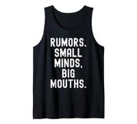 Rumors Small Minds Big Mouths Witty Men Women Tank Top