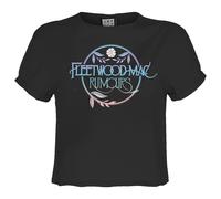 Rumours Floral Logo Fleetwood Mac Crop Top Amplified Charcoal XL