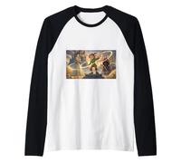 Rumpelstiltskin and the Secret of Gold Fairy Tale Comic Raglan Baseball Tee