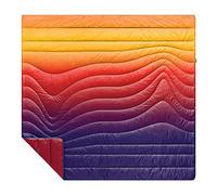 Rumpl Original Puffy Blanket - Warm Camping Blanket, 100% Recycled Polyester Insulation, Lightweight, Packable, Water-Resistant, Outdoor Puffer, 80"x84", Pyro Fade