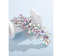 Rumtock Sparkle AB Color Full Crystal Hair Comb for Wedding Brides Silver Hair Accessories for Banquet Prom Special Events Handmade Jewelry (AB color)