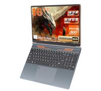 Rumtuk 16 Inch Business Laptop Computer for Students & Professionals,4-Core Processor, 16:10 FHD IPS Display, 16GB RAM 512GB SSD, Backlit Keyboard, Fingerprint, Win 11 Pro, Gray with Orange Accents