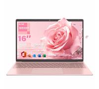Rumtuk 16" Rose Gold Laptop, Celeron N5105 CPU, DDR4 16GB RAM, FHD IPS Display, Backlit KB,Fingerprint Unlock, USB 3.0, HDMI, WIFI/BT, Perfect for Work, Study and play! (Rose Gold, 16G+256G SSD)