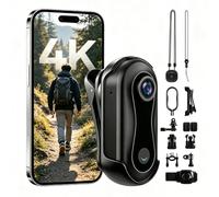 RUMUCF 4K WiFi Wearable Mini Action Camera, Portable POV Thumb Body Cam