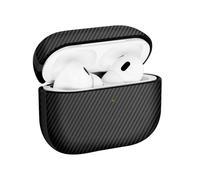 Rumwot for AirPods Pro 2 Case, Luxury Modern Striped Carbon Fiber Kevlar Leather Earphones Case Cover Compatible with AirPod Pro 2 (Black, for AirPods Pro 2)