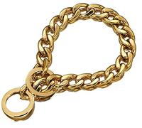 RUMYPET Gold Dog Collar Strong NK P Chain Heavy Duty Stainless Steel Walking Trainning Collar for Small Medium Large Dogs 11/13/15MM 12-26inch(13mm,14inch)