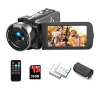Rumyums Video Camera Camcorder Ultra HD 2.7K 42MP Digital Cameras Recorder for YouTube TikTok 3 Inch 270 Degree Rotation Screen 18X Zoom Vlogging Camcorders with 2 Batteries Inculde 32GB SD Card