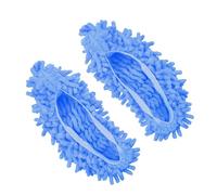 Rumyve 1 Pair of Mop Slippers,Creative Mop Shoe Covers,Multifunctional Dust socks for Cleaning Microfiber Feet On Home Office Bathroom Floors(Blue)