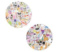 Rumyve 100pcs Cartoon Beverage Stickers,Waterproof and Cute Self-Adhesive Paper,Bubble Milk Tea Flavored Drink Sticker for Boba Tea Party Decorations Party
