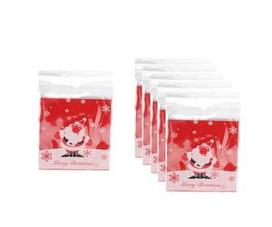 Rumyve 100Pcs Cellophane Bags for Food,Small Self-adhesive Gift Bags,Cute Cartoon Clear Plastic Bags,10×10cm Cookie Bags for Cookie Soap Chocolates Jewellery(Style C)