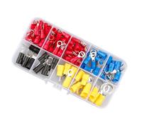 Rumyve 102Pcs Ring Terminals,O-Type Ring Crimp Terminals Connectors with Storage Box,Electrical Wire Connectors Insulated Kit for Automotive Car Motorcycle Electric Instruments