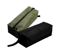 Rumyve 2-Pack Multi-Purpose Zipper Canvas Tool Bags, Waterproof, Black and Green Storage Bags