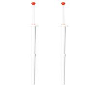 Rumyve 2-Pack Pickle Grabber Tool, Olive & Pepper Picker, Onion Fork, Kitchen Food Pickle Cucumber Jar Tool, White, Plastic & Stainless Steel