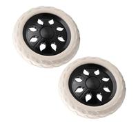 Rumyve 2 Pcs Shopping Cart Replacement Wheels,Black and White Wheels Trolley Caster for Shopping Trolleys Carts Luggage Cartwheel Replacing, 2306-61A