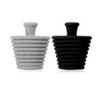 Rumyve 2 Pcs Universal Silicone Tub Stopper,Bathroom Sink Drain Plug,Drain Stopper Replacement for Kitchen Sink Wash Basin Bathtub(Black and Gray)