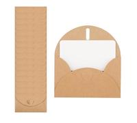 Rumyve 25-Pack Mini DIY Heart-Shaped Envelopes and Blank Cards Set for Thank You and Valentine's Day Greeting Cards, 2302-07A, White