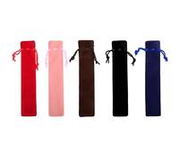 Rumyve 25Pcs Pen Pouches,Velvet Drawstring Pen Bag Case,Gift Bags School Office Supplies for Pen Pencil Lipsick Cosmetic Brush Storage(5 Colors)