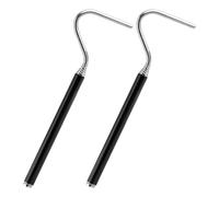Rumyve 2pcs Collapsible Anake Hook,Stainless Steel Reptile Catch Hook,Grab Snake Control Mobile Hook Rod for Home Garden Outdoors