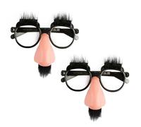 Rumyve 2pcs Funny Nose Glasses,Disguise Glasses Big Nose,Plastic Party Decoration Eyewear Prop for Halloween Carnival