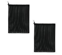 Rumyve 2pcs Pump Barrier Bag,Fish Pond Pump Filter Mesh Bag,31 * 41CM Black Media Bag,Household Water Pump Filter Accessories