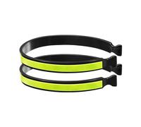 Rumyve 2pcs Reflective Cycling Pants Clips,Bike Pants Clips with Reflective Straps for Night Riding,Night Reflective Clips Bike Equipment Bike Equipment