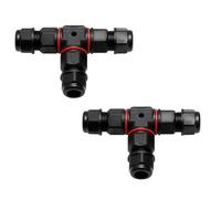 Rumyve 2Pcs T-Shape Waterproof Cable Connectors,Durable Outdoor Cable Connector,Junction Boxes Electrical Cable Protector for 6 to 10 mm Cable Diameter